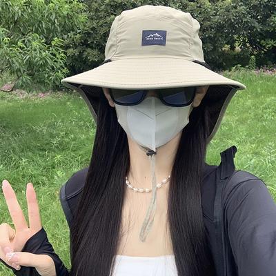 Japanese-style Sun Protection and Sun Hat for Women In Summer Outdoor Adult Breathable Neck Protection Camping Hiking Fisherman Hat