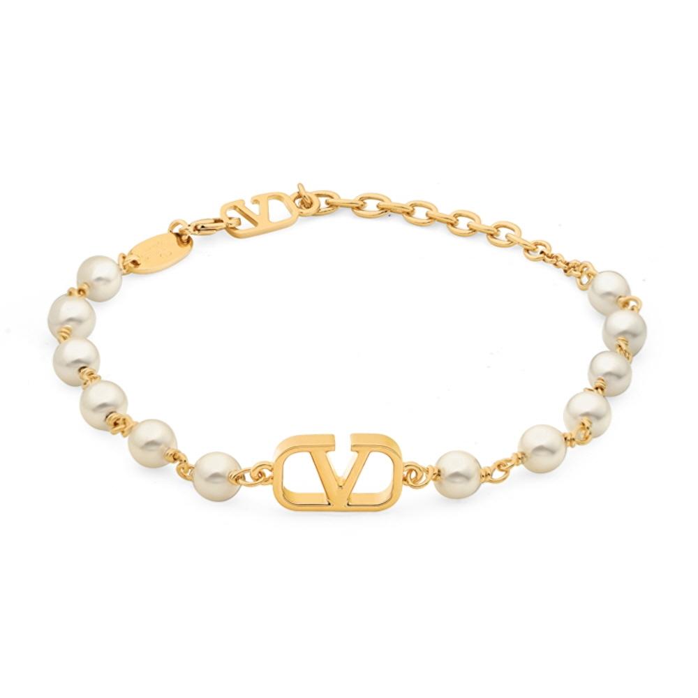 

Valentino V Logo Pearl Bracelet J0g16 Uxm 23r 7W2J0G16 UXM 23R
