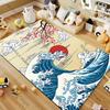 15 Sizes Japanese Style Kanagawa Pattern Rug for Living Room Area Carpet Bathroom Mat Creative Doormat Bedroom Mat Home Décor