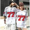 Mens Oversized Hip Hop Streetwear T-Shirt Loose Fit Short Sleeve Cotton Graphic Tee