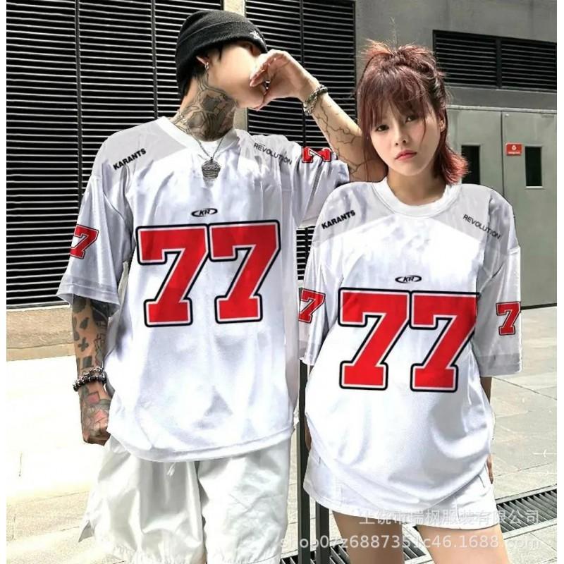 Mens Oversized Hip Hop Streetwear T-Shirt Loose Fit Short Sleeve Cotton Graphic Tee