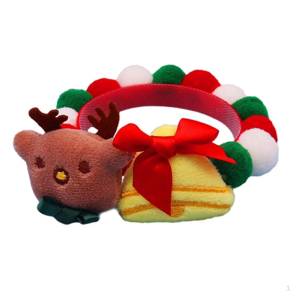 Christmas Scarf Ball Kitten Xmas Dress up Outfit Pet Dog Necklace Neckwear for Celebrating