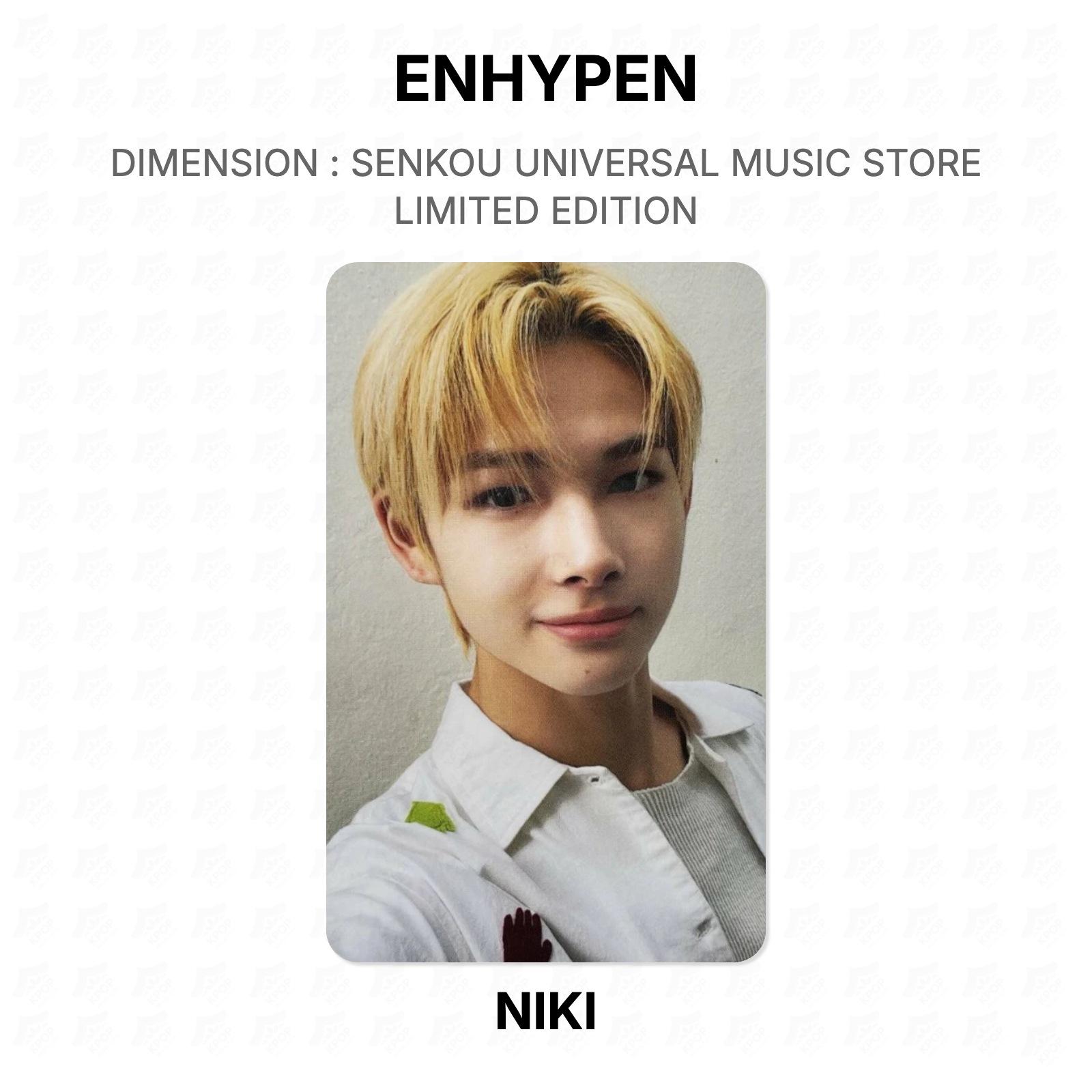 ENHYPEN DIMENSION : SENKOU UNIVERSAL MUSIC STORE LIMITED EDITION Official Photocard NI-KI