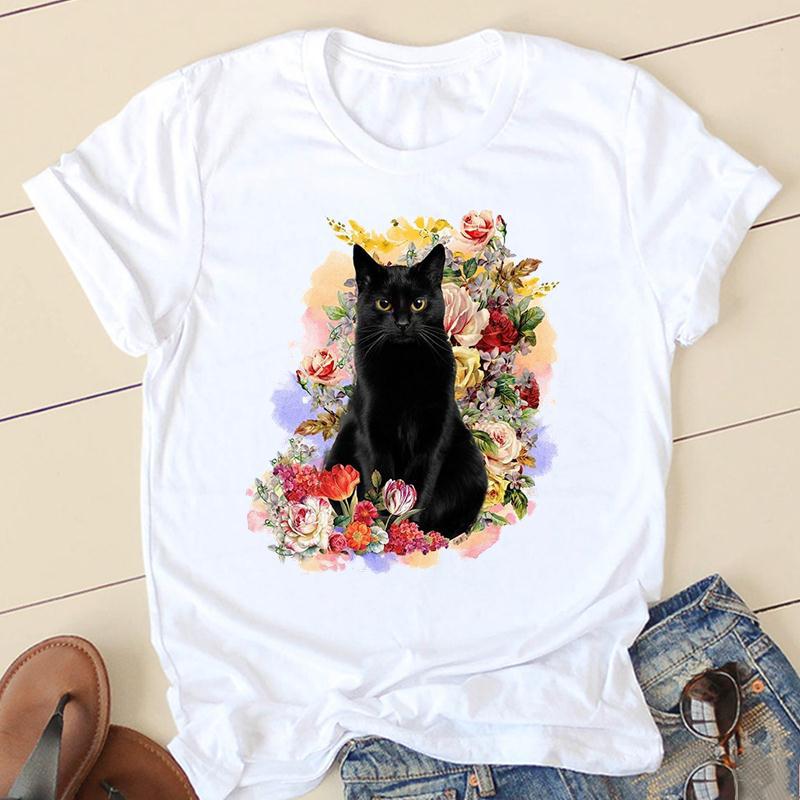 GMXIA женские модные повседневные летние весенние однотонные футболки с круглым вырезом — фото 3