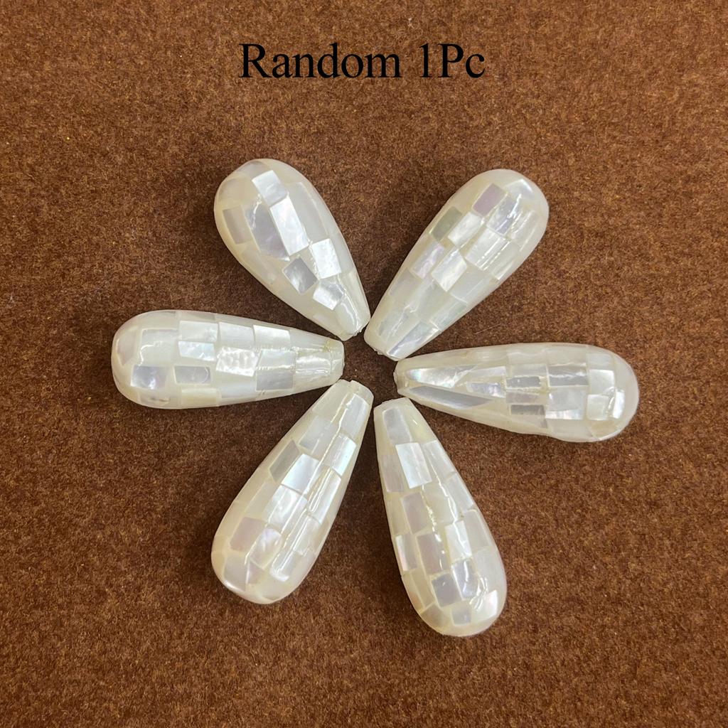 1Pc, White Natural Shell Pendant, Fashion Minimalist Style Men Women Charms, DIY Necklace Accessories, Creative Jewellery Making, Festive Crafts