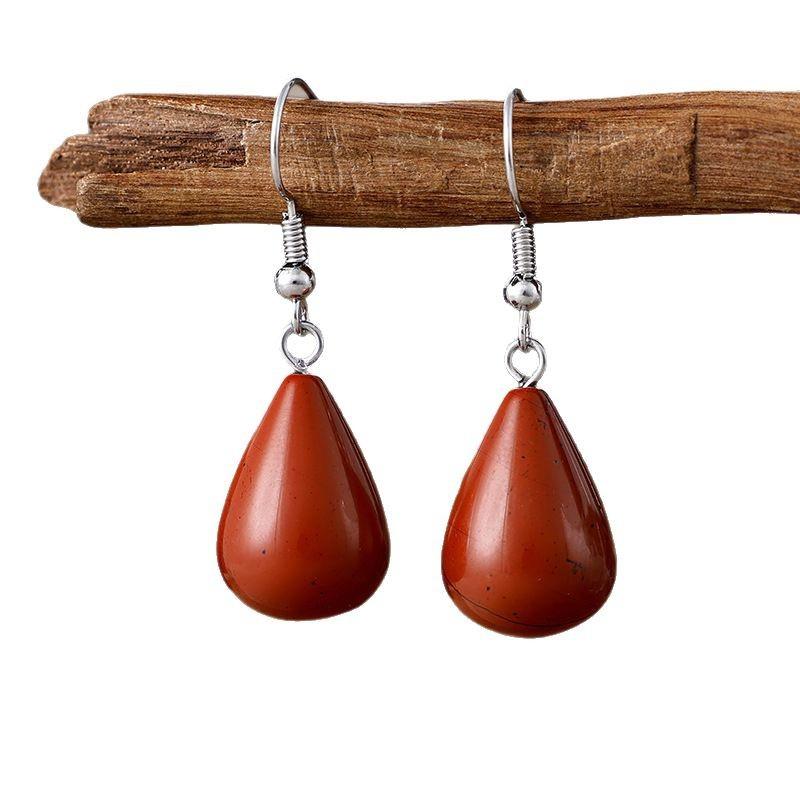 Einfache, modische und leichte Luxus-Ohrringe aus Naturstein in Tropfenform, Ohrhaken, beliebter Schmuck aus Amerika, Japan und Korea, Ohrringe, Geschenke