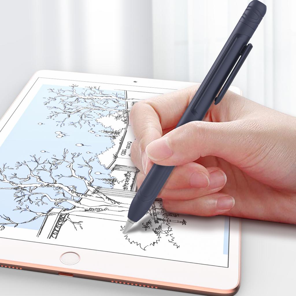 Anti-Rutsch-Abdeckung Stoßfest Ultra-dick 2mm Hülle Silikon Schutzhülle für Apple Pencil 1. Generation