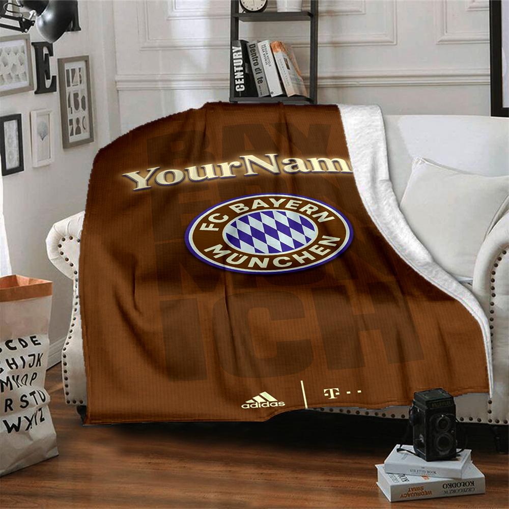 Bayern Munich Customize Text Blanket Multi-purpose Customizable Blanket Soft & Cozy Throw For Sofa Office Home Decor Bedding Ideal for All Seasons