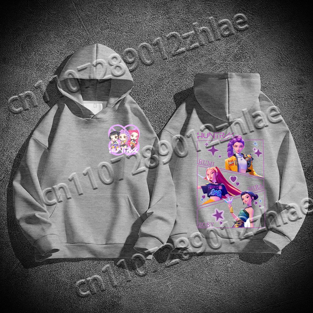 Best Selling Kpop Demon Hunter High Quality Flannelette Adult Sweater Loose Comfortable Quick Drying Adult Hooded Sweater