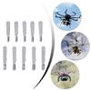 Professional Metal Servo Attachments, 10Pcs Chuck Pull Rod Connectors Clamp for Model Plane Enthusiasts