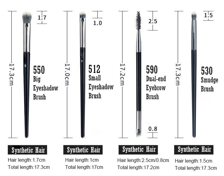 1pc Small Detail Smudge Makeup Brushes Precision Eyeshadow Make Up Brush Eyeliner Lower Eyelid Synthetic Hair Beauty Too 511 512