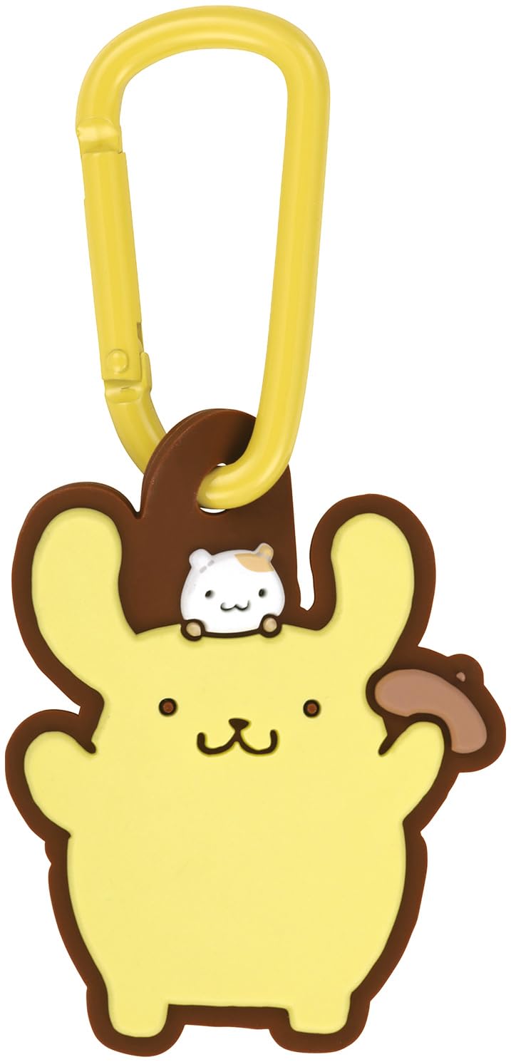 Skater Rubber Mascot Carabiner with Sanrio Pompompurin Plush Toy (Girl) ZELK1-A