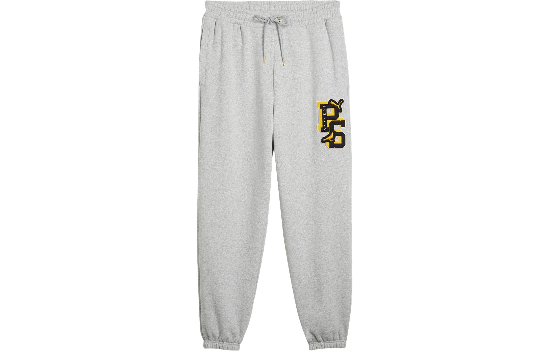 PUMA X STAPLE Knitted Sweatpants Men s Light Mixed Gray Moderate Cuffed Pants 622205-04 S