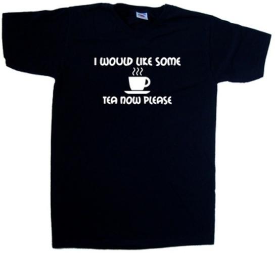 I Would Like Some Tea Now Please Funny V-Neck T-Shirt