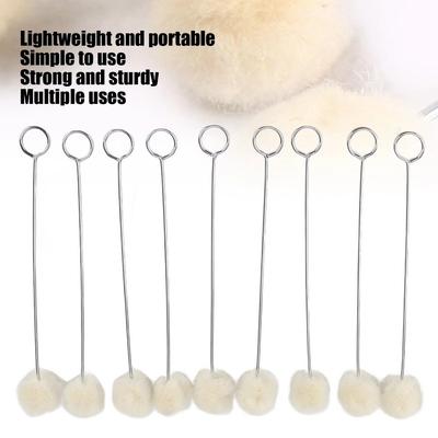 Metal Handle Leather Wool Balls Brush Dauber Assisted Sponge Painting Brush  DIY Leather Tool