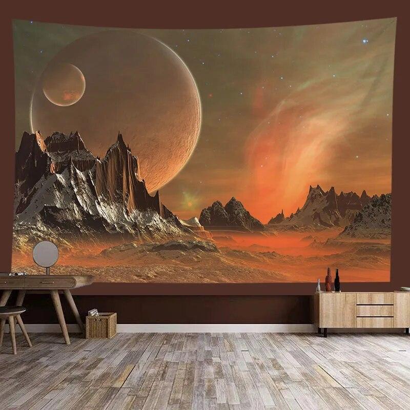 Universe Starry Sky Nebula Planet Background Tapestry Background Cloth Room Living Room Home Decoration Hanging Cloth