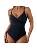 Summer Women's One-piece Swimsuit Sexy Waist Fold Design Slimming Bikini Swimsuit