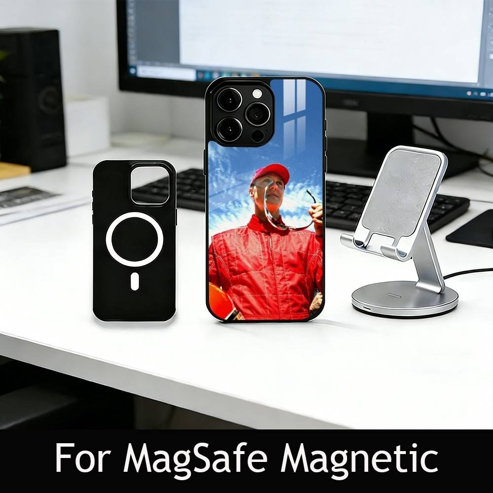 Racing Driver M-Michael Schumacher Phone Case For iPhone17,16,15,14,13,12,11 Plus,Pro Magnetic For Magsafe Wireless Charging