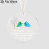 Friendship Transparent Glass Pendant, Best Friendship Souvenir, Ornament Gift for Besties, Navidad Keepsake, Holiday Party Decor, Friendship Gift