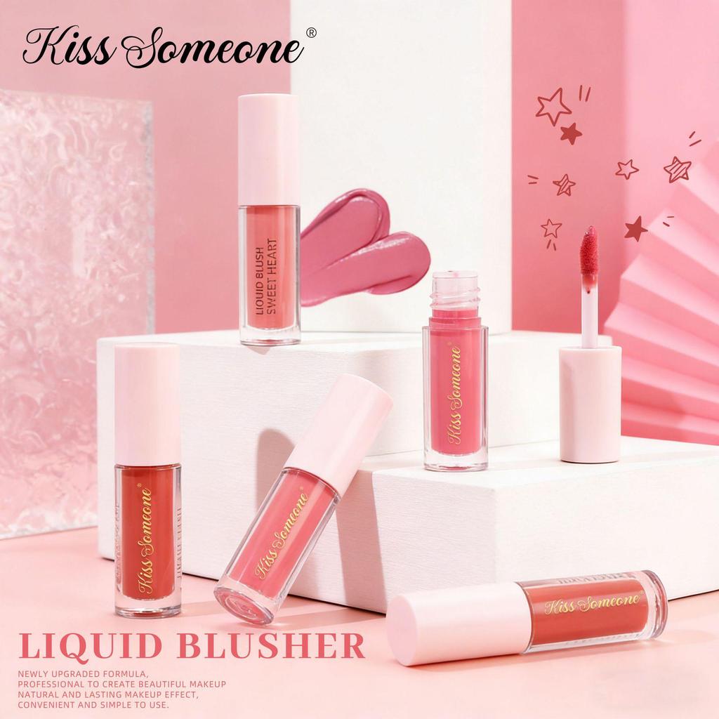 Cross-Border Best-Selling Long-Lasting Waterproof Liquid Blush: Moisturizing & Hydrating for Busy Users