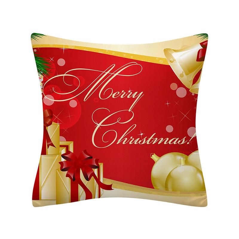 

Наволочка Подушка Декоративная Рождественская Рождественская Наволочка Рождественский Домашний Декор 18x18 Gold Gift