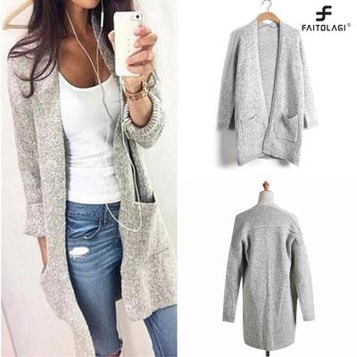 DEKO Autumn Winter Women Casual Loose Long Sleeve Cardigan DEKO Autumn Winter Women Casual Loose Long Sleeve Cardigan