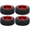 4PCS RC Car Model Accessories Fit for WLtoys 128 K98953 RC Aluminum Tires(Red)