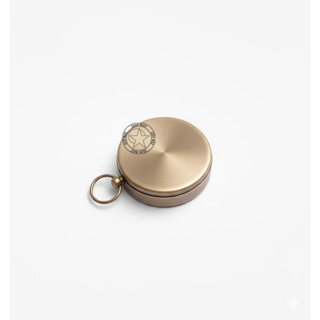 Brass Compass Marine Pocket Compass 2 inch with Leather Box Best for Gift
