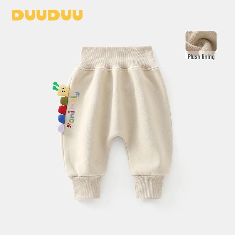 DUUDUU Thickened Fleece-Lined Pants for Newborns - A-Class Large Baby Sweatpants for Autumn/Winter 2025
