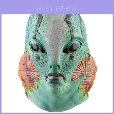 Monster Mensch Fischkopf Maske Mit Latexmaterial Für Halloween Kostüm Und Partydeko
