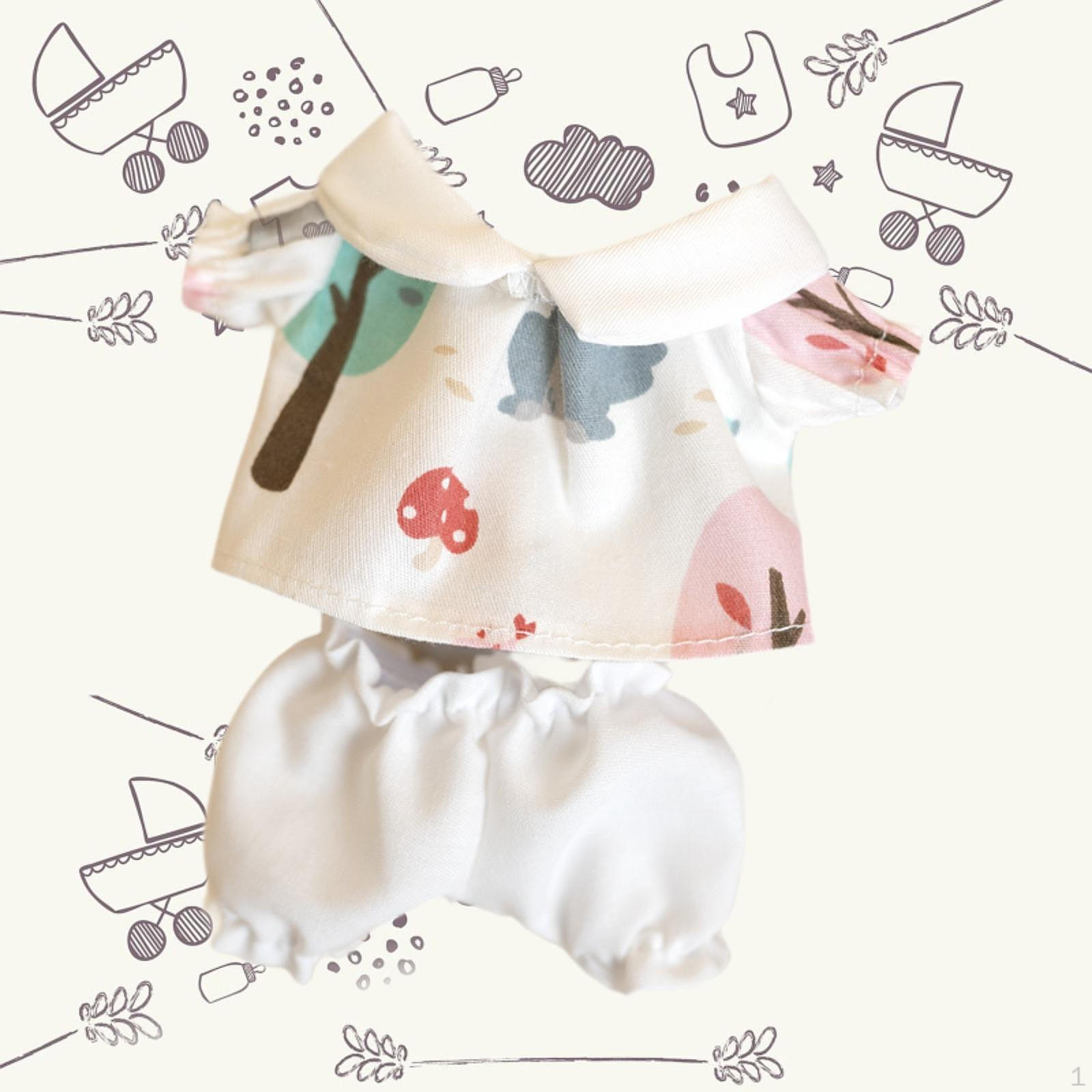 

Комплект одежды для кукол для 17-сантиметровых кукол-подвесок, предметы для костюма «Сделай сам» animal pattern