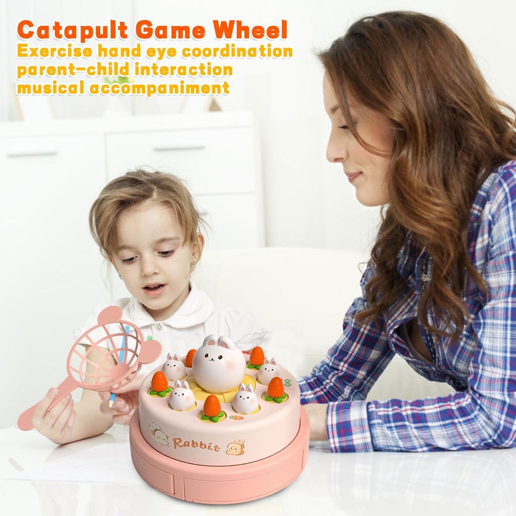 Little Catapult Disc Music Turntable Catch Carrots And Rabbits Parent-child Interactive Children's Educational Toys
