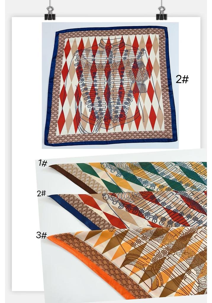 European and American silk scarves retro-printed paisley pattern 71 square scarf bag head versatile scarf