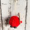 Reusable Christmas Hanging Pendants Felt Elk Ornaments, Cute Fuzzy Pom Reindeer Charming Deer Figurines for Seasonal Decor Pendant, Holiday