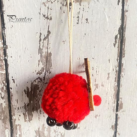 Reusable Christmas Hanging Pendants Felt Elk Ornaments, Cute Fuzzy Pom Reindeer Charming Deer Figurines for Seasonal Decor Pendant, Holiday