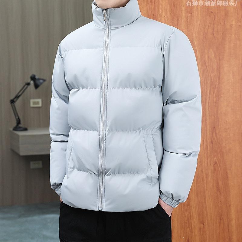 Daunen Baumwollkleidung Herren Winter Paar Stehkragen Jacke trendige Baumwollkleidung verdickte kurze Brotkleidung trendig