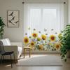 Light Blocking Sunflower Children Room Background Semi Transparent Filter Window Curtain Pole Living Bedr Single Panel Polyester Washable Sitting