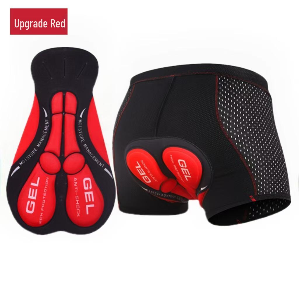 Shock-Absorbing Silicone Mountain Bike Underwear - Breathable, Quick-Dry, Padded Cycling Shorts.