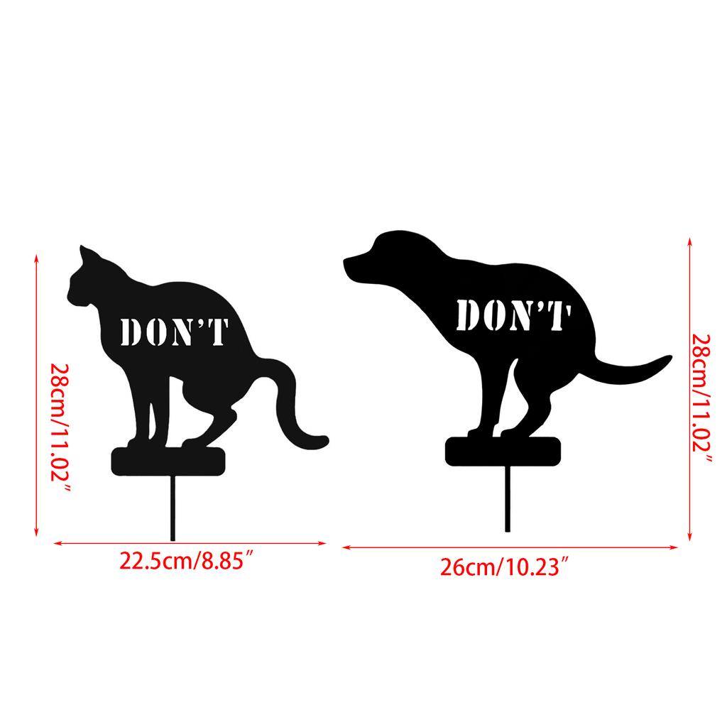 Eisenschild „Don't Pooping“ für den Garten, mit Aufschrift „Don't Dog Allowed Pooping“, Gartenführer, dekorativer Pfahl für Garten, Rasen, Hof