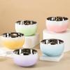 304 Stainless Steel Candy-Colored Kids Rice Bowl Heat-Resistant Soup Bowl  School Canteen