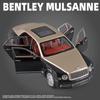 1:24 Bentley Mulsanne Modellauto aus Metallguss, Sammlerstück, Fahrzeugsimulation mit Sound und Licht, Spielzeugauto aus Metall, Geschenk für Kinder, A586