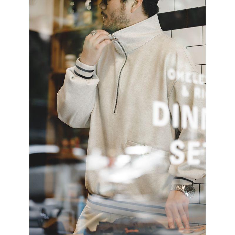 Madden Retro Half Zipper Sweatshirt College Pullover Parka