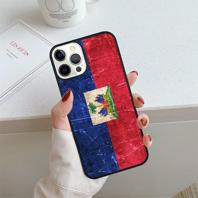 Haiti Haitian Flag Phone Case For iPhone 17 Air 14 15 16 13 12 Cover For Apple 14 15 16 Pro Max Plus Coque