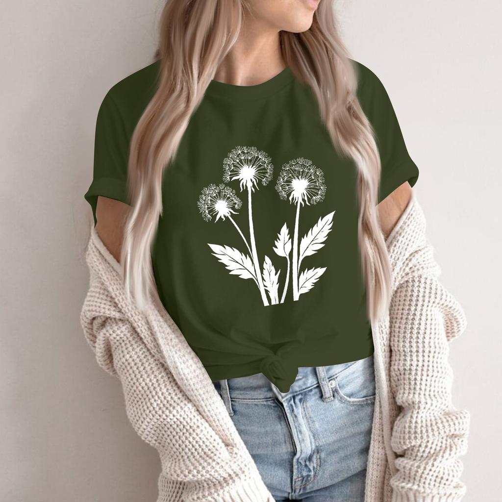 Dámská móda Ležérní Tištěné Krátký rukáv Kulatý výstřih Pulovry