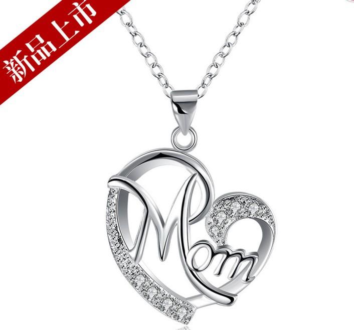 Necklace Mom Heart Necklace Diamond Necklace