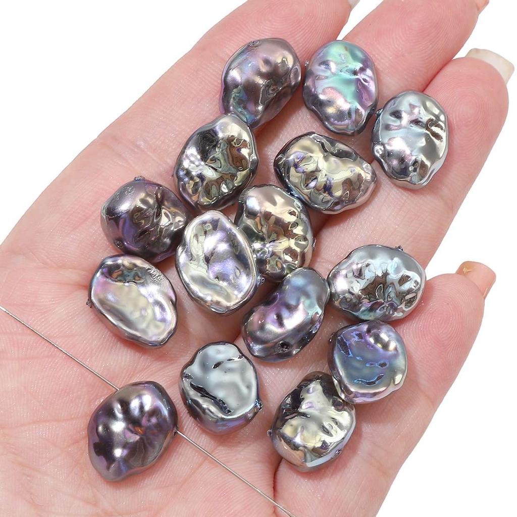 Baroque Style ABS Pearl Beads Heart Butterfly Pendant for DIY Jewelry 2pcs/Bag