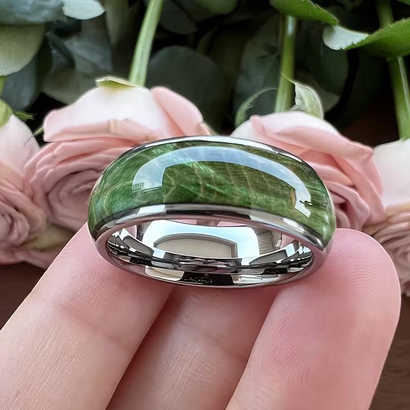 Popular Green Wood Grain Ring
