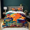 Ultra Soft Ses-ame Street Bedding Set,Lightweight Duvet Cover Set for Kids,3-Pcs Quilt Cover,2 Pillowcases(No Comforter)