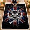 Flannel BlanketMotorhead Warm Soft Throw Blanket for Indoor Sofa Bed Living Room Use
