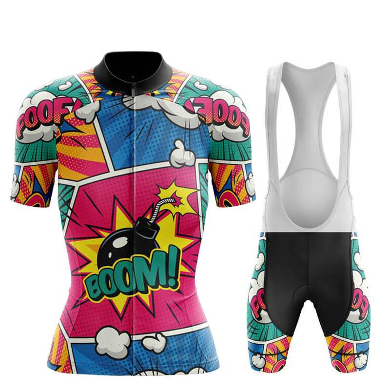 Dámský cyklistický dres Set 2026 Vtipný kreslený letní Anti-UV cyklistické oblečení Krátký rukáv Bike oblečení Maillot Ropa Ciclismo